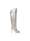 Maison Skorpios 90mm Metallic Leather Boots In Golden