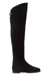 Maison Skorpios Stefania Leather Over-the-knee Boots In Black