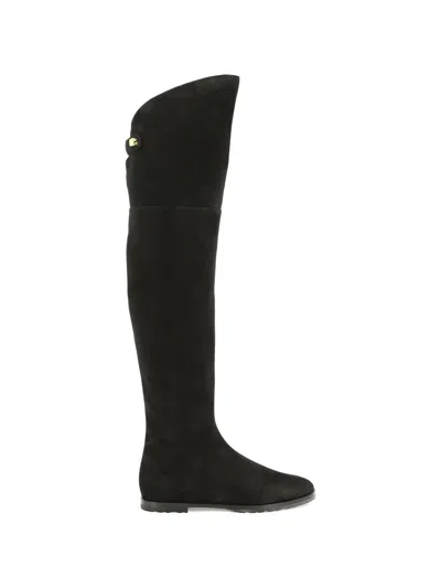 Maison Skorpios Stefania Over-the-knee Boots In Black