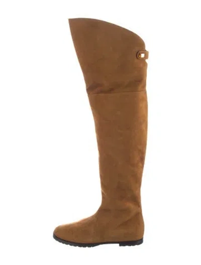 Pre-owned Maison Skorpios Suede Boots In Brown