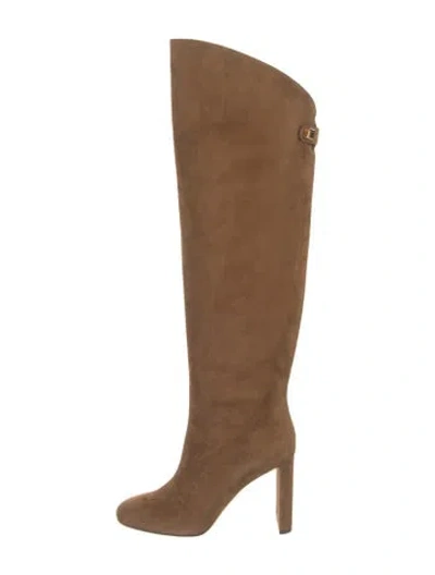 Pre-owned Maison Skorpios Suede Boots W/ Tags In Brown