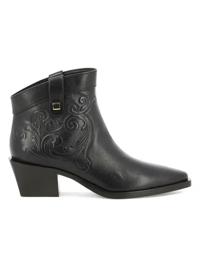 Maison Skorpios Women's "alexandra Cordoba" Ankle Boots In Black