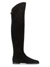 Maison Skorpios Stefania Leather Over-the-knee Boots In Black