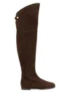 Maison Skorpios Stefania Suede Over-the-knee Boots In Brown
