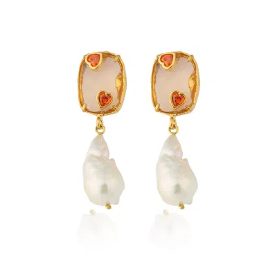 Maison Soula Women's Antheia Earrings - Yellow & Orange