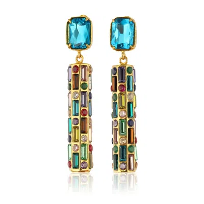 Maison Soula Women's Cher Drop Earrings - Deep Blue With Multicolor Drops
