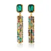 Maison Soula Women's Cher Drop Earrings - Deep Green With Multicolor Drops In Green
