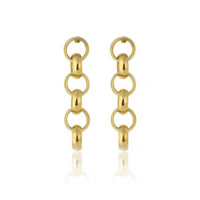 Maison Soula Women's Gold Gaia Chain Drop Earrings - Large Chains