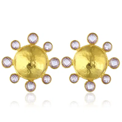 Maison Soula Women's Gold / Pink / Purple Neptune Earrings - Light Amethyst In Multi