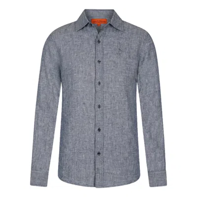 Maison Tangerine Black / Grey Women's Linen Shirt Stone In Gray