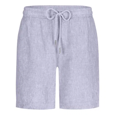 Maison Tangerine Grey Linen Shorts For Men In Gray