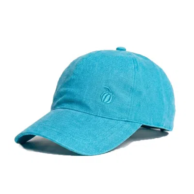Maison Tangerine Men's Linen Baseball Hat Aqua Blue Unisex