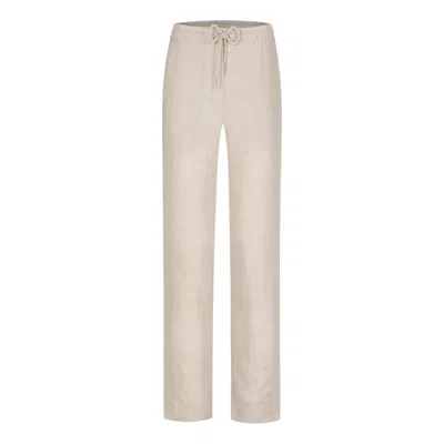 Maison Tangerine Neutrals Neutral Sand Linen Long Pants For Men