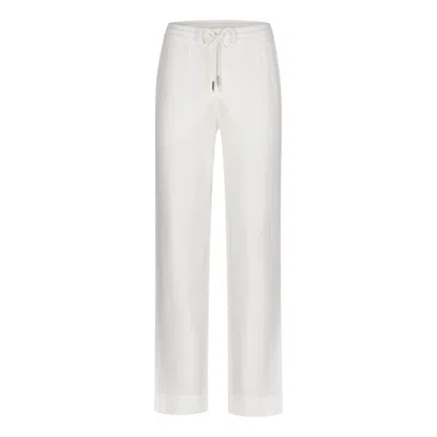 Maison Tangerine White Linen Long Pants For Men