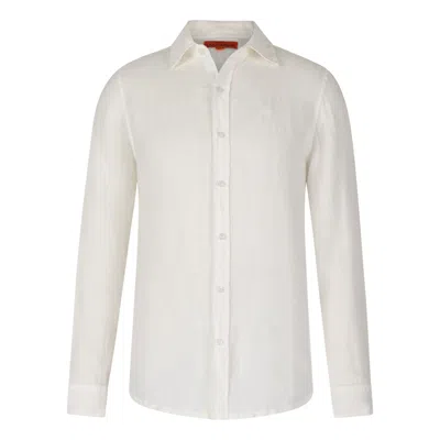 Maison Tangerine White Linen Shirt For Men