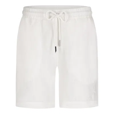 Maison Tangerine White Linen Shorts For Men