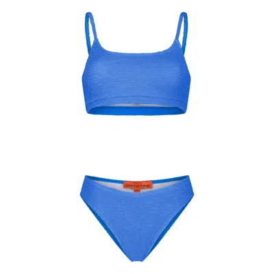 Maison Tangerine Women's Ibiza Blueberry Textured Bikini