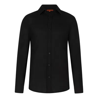 Maison Tangerine Women's Linen Shirt Black