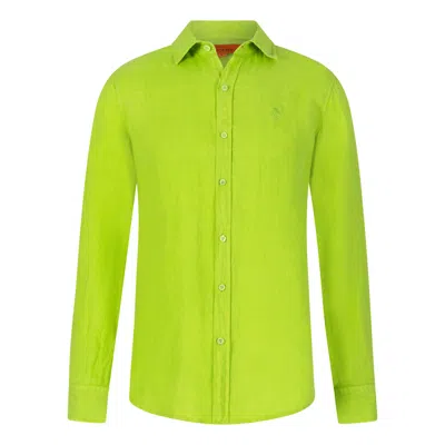 Maison Tangerine Women's Linen Shirt Kiwi Green