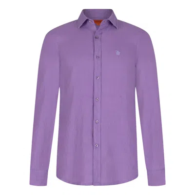 Maison Tangerine Women's Linen Shirt Purple Violet