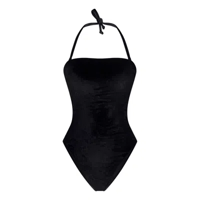 Maison Tangerine Women's Marbella Black Velvet Swimsuit