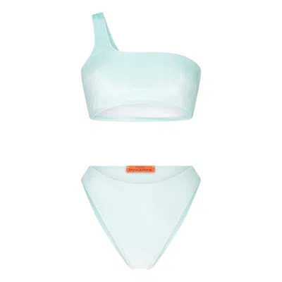 Maison Tangerine Women's Mykonos Velvet Swimsuit Mint Green Bikini