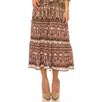 Maison Tara Belted Abstract Print Dress In Mocha Blush In Multi