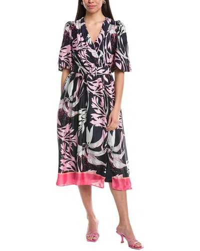 Maison Tara Belted Midi Dress In Multi