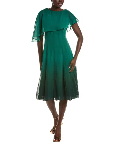 Maison Tara Capelet Midi Dress In Metallic