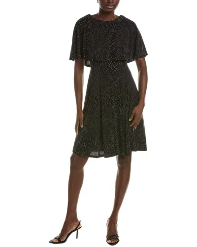 Maison Tara Capelet Mini Dress In Black