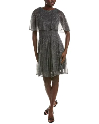 Maison Tara Capelet Mini Dress In Gray