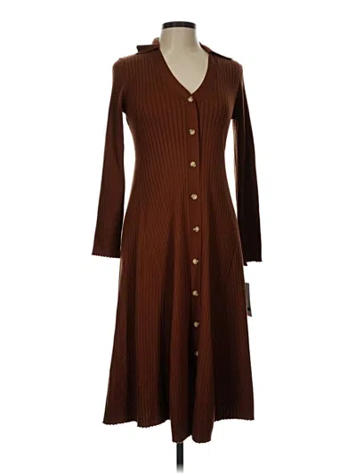 Pre-owned Maison Tara Casual Dress In Brown