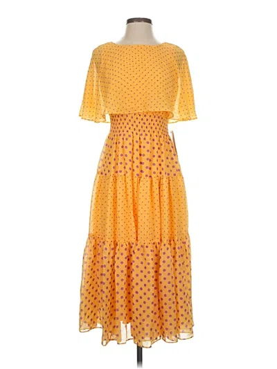 Maison Tara Casual Dress In Yellow