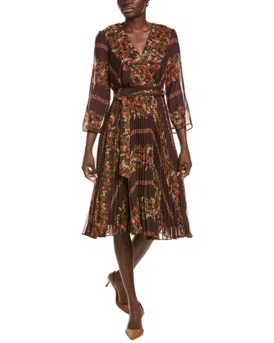 MAISON TARA CHIFFON A-LINE DRESS