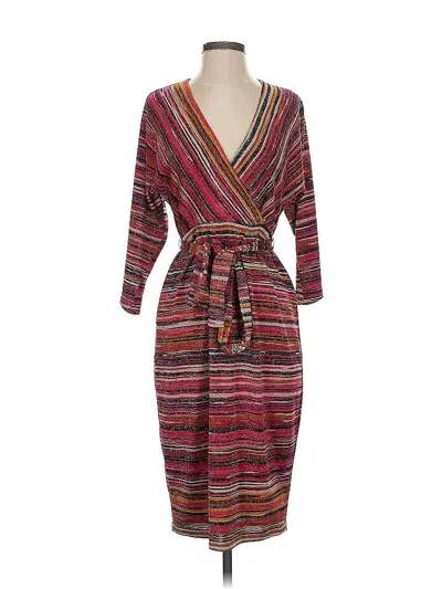 Pre-owned Maison Tara Cocktail Dress In Burgundy