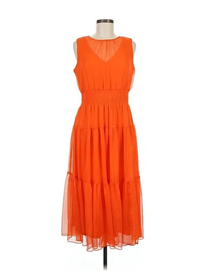 Pre-owned Maison Tara Cocktail Dress In Orange