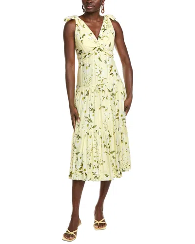 Maison Tara Crinkle Viole Midi Dress In Transparent
