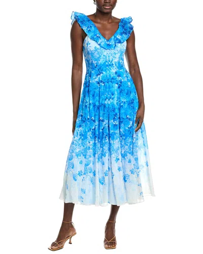 Maison Tara Crinkle Voile Sleeveless Midi Dress In Purple