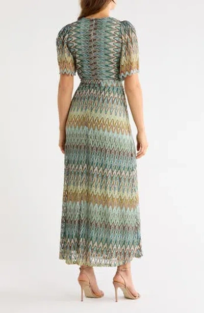 Maison Tara Crochet Maxi Dress In Multi