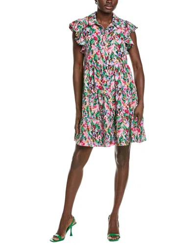 Maison Tara Elisa Crinkle Stretch Crepe Mini Dress In Multi