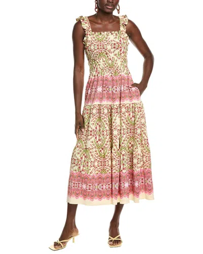 Maison Tara Elisa Midi Dress In Multi
