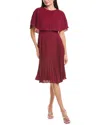 Maison Tara Hilton Crepe Mini Dress In Red
