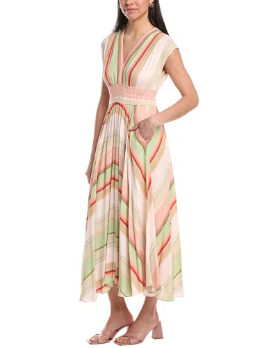 Maison Tara Linen-blend Maxi Dress In Pink