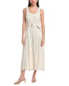 Maison Tara Linen-blend Maxi Dress In White