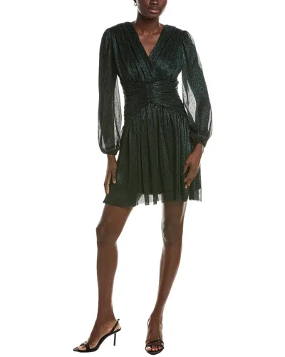 Maison Tara Long Sleeve Mini Dress In Black