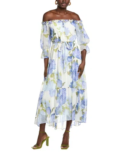 Maison Tara Lorelai Midi Dress In Blue
