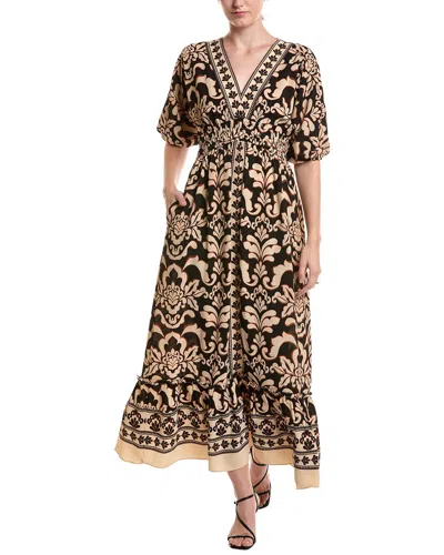 Maison Tara Midi Dress In Multi