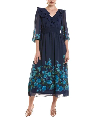 Maison Tara Midi Dress In Blue