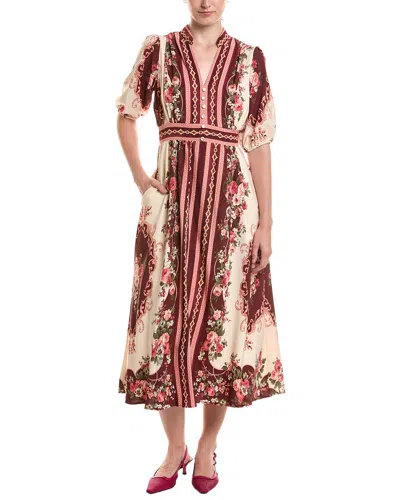 Maison Tara Midi Dress In Purple