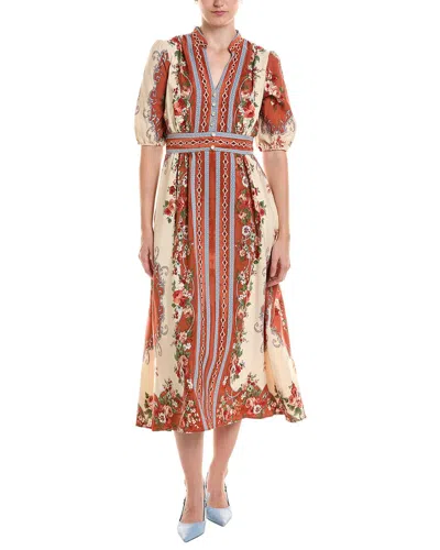 Maison Tara Midi Dress In White
